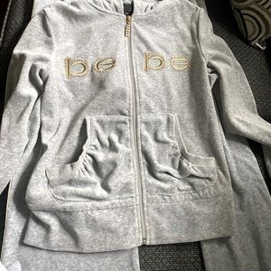 Gray Bebe jumpsuit outfit